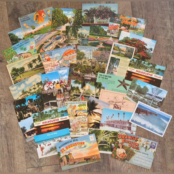 Other - Lot of 36 Fabulous Vintage FLORIDA Postcards & Souvenir Booklets